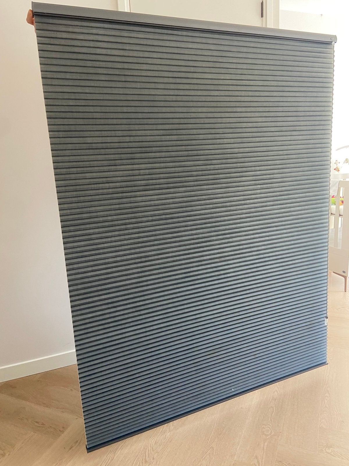 Duette Shades van Luxaflex (plissegordijn), Gebruikt, Koordbediening, Ophalen of Verzenden, Grijs