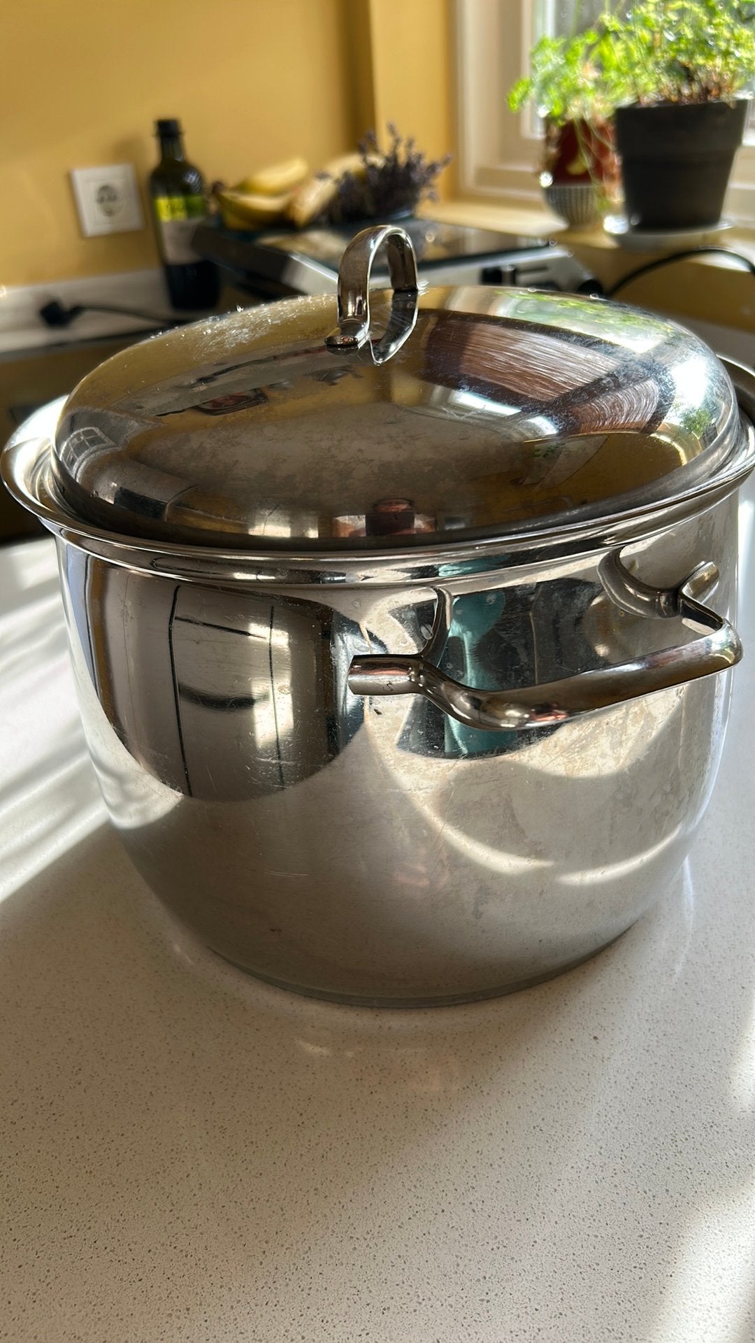 Soeppan 24 cm 7 liter, Huis en Inrichting, Keuken | Potten en Pannen, Ophalen of Verzenden, Zo goed als nieuw, Rvs