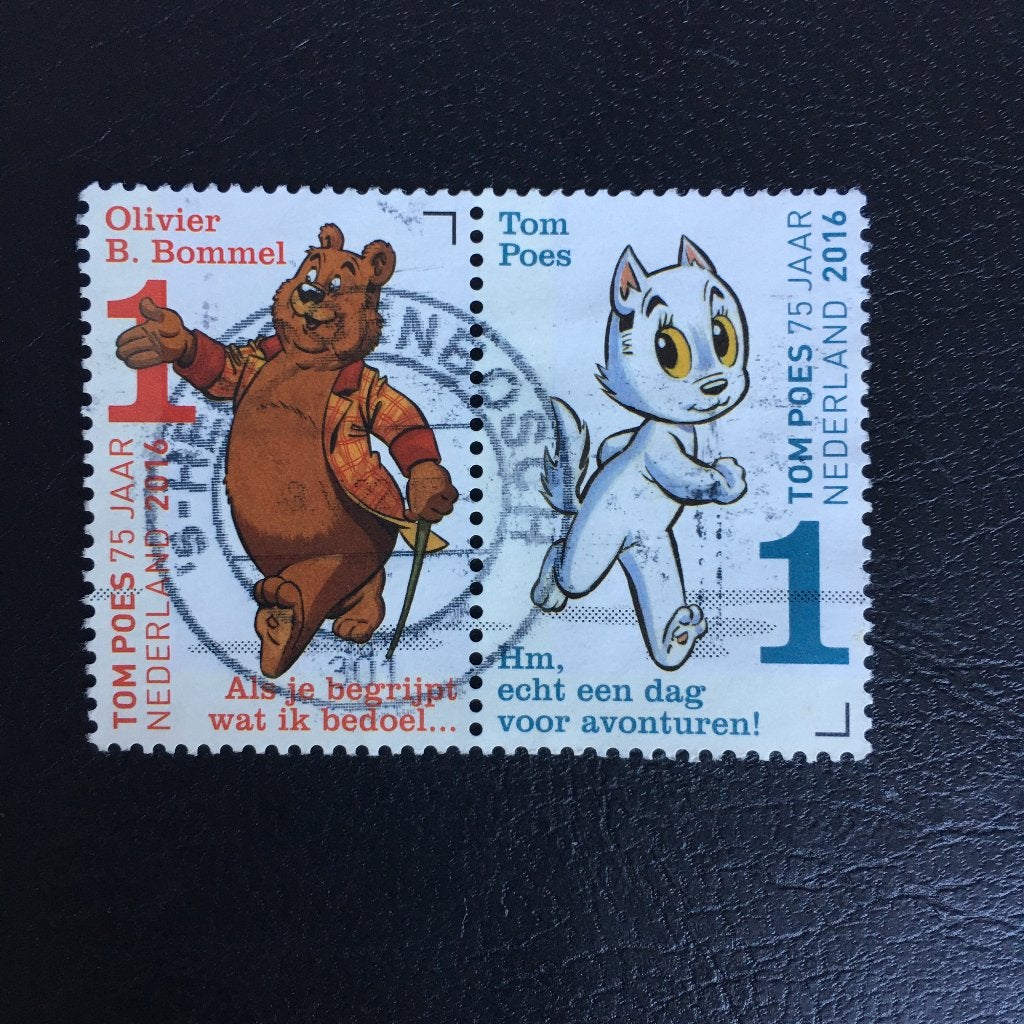 2072 Nederland 2016 NVPH 3426/27 Tom Poes / Bomm- gestempeld, Ophalen of Verzenden, Na 1940, Gestempeld