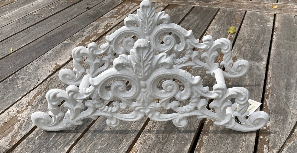 GIETIJZEREN TUINSLANGHASPEL 36 cm breed WIT, Ophalen of Verzenden