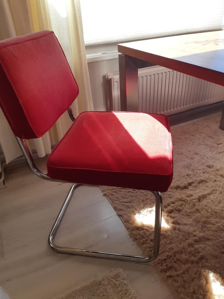 Stoelen  4x, Huis en Inrichting, Stoelen, Ophalen, Gebruikt, Modern, Rood