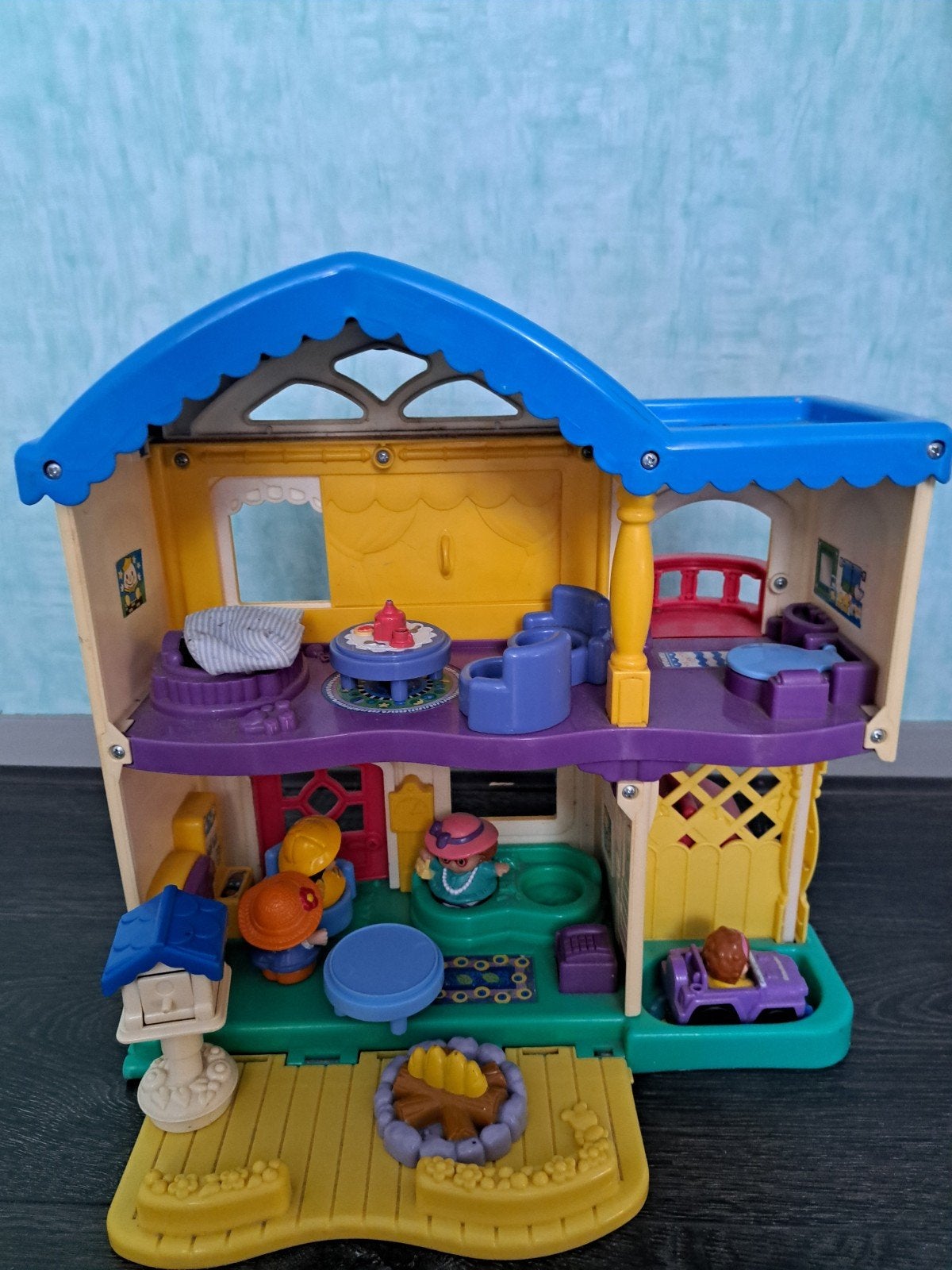 Fisher-Price Little People Poppenhuis met accessoires, Ophalen of Verzenden, Gebruikt, Poppenhuis