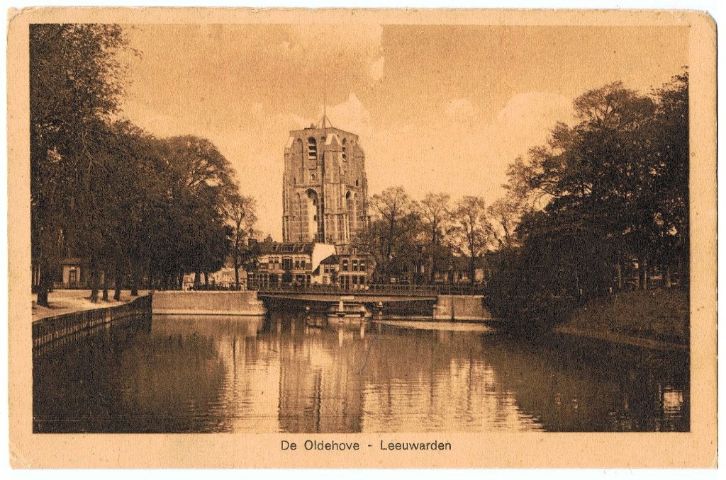 Leeuwarden, de Oldehove, verstuurd 1924, richtprijs 3,50, Verzamelen, Verzenden, 1920 tot 1940, Gelopen, Friesland