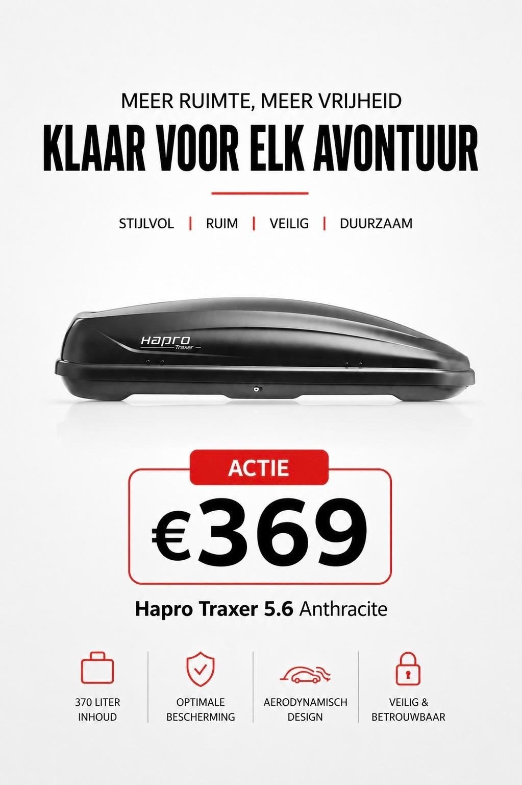 ACTIE OP HAGELNIEUWE Hapro Traxer 5.6 dakkoffers skiboxen, Ophalen of Verzenden, Nieuw