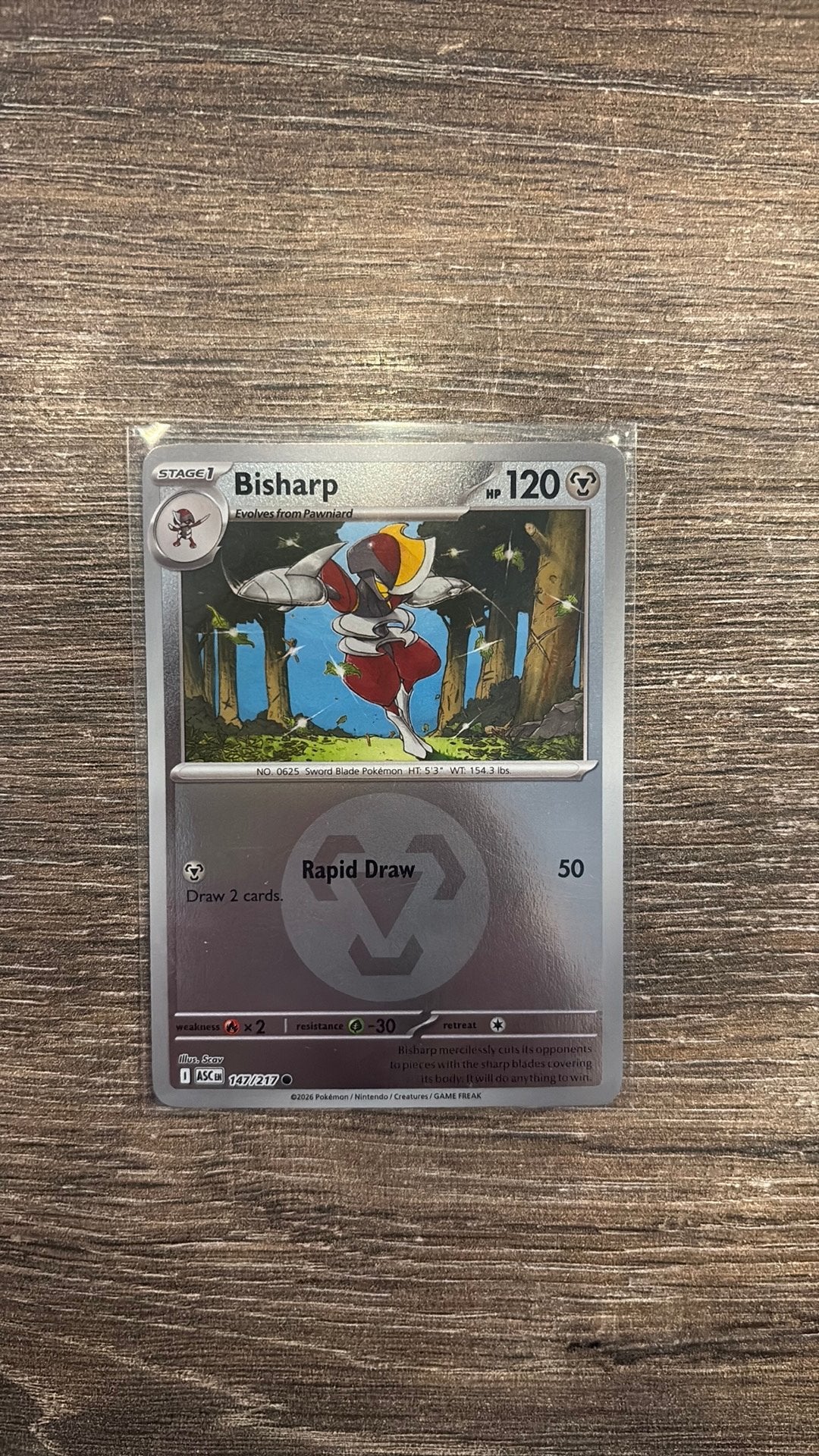 ASC Bisharp 147/217 Energy Reverse holo, Ophalen of Verzenden, Zo goed als nieuw