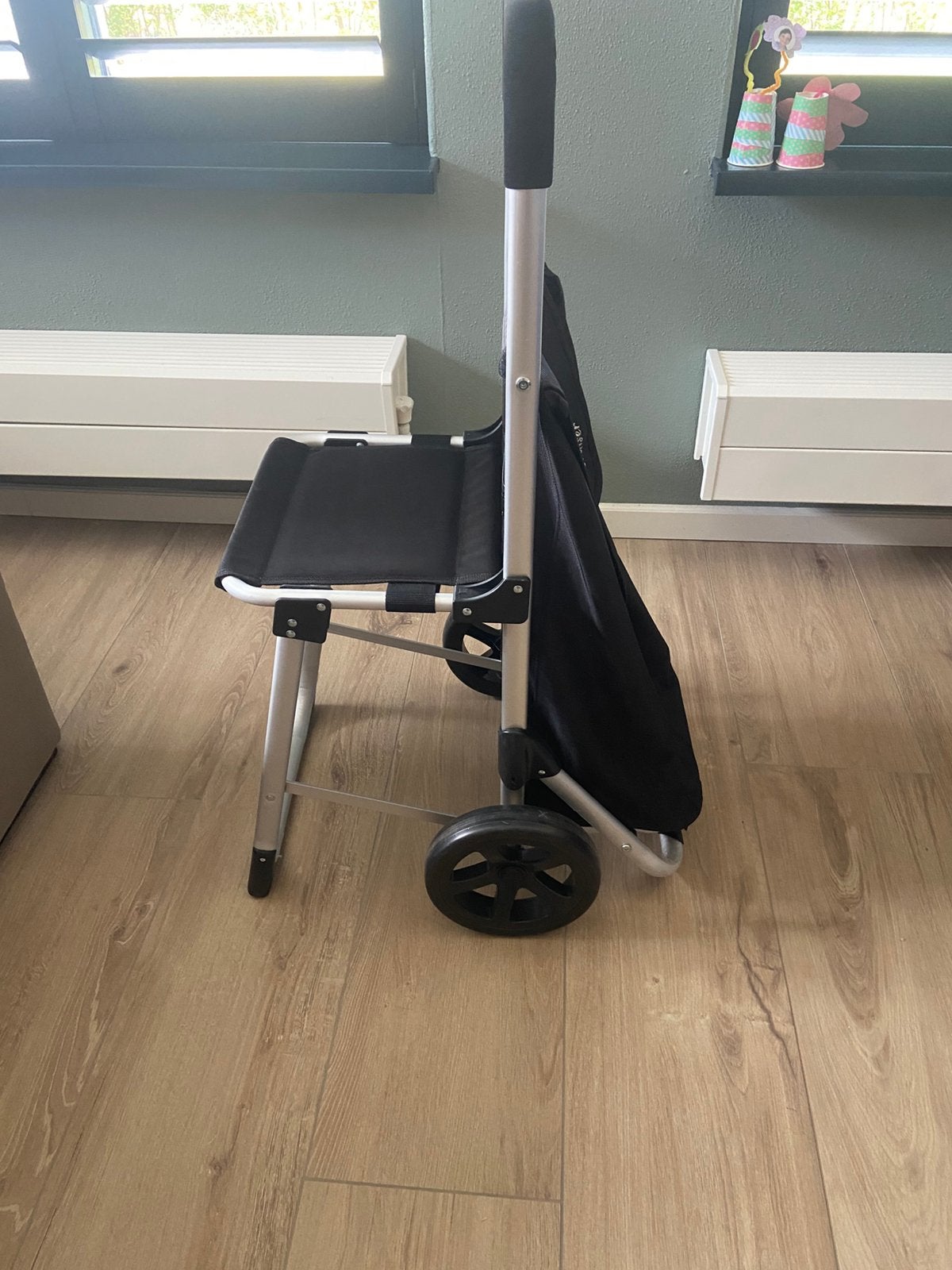 Cruiser boodschappentrolley met uitklapbare stoel, Diversen, Ophalen of Verzenden, Zo goed als nieuw