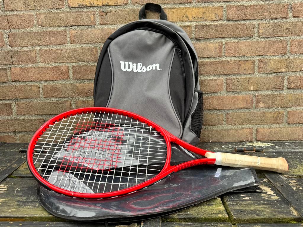 Wilson tennisracket met rugtas in zeer goede staat!, Ophalen of Verzenden, Zo goed als nieuw, Racket, Wilson