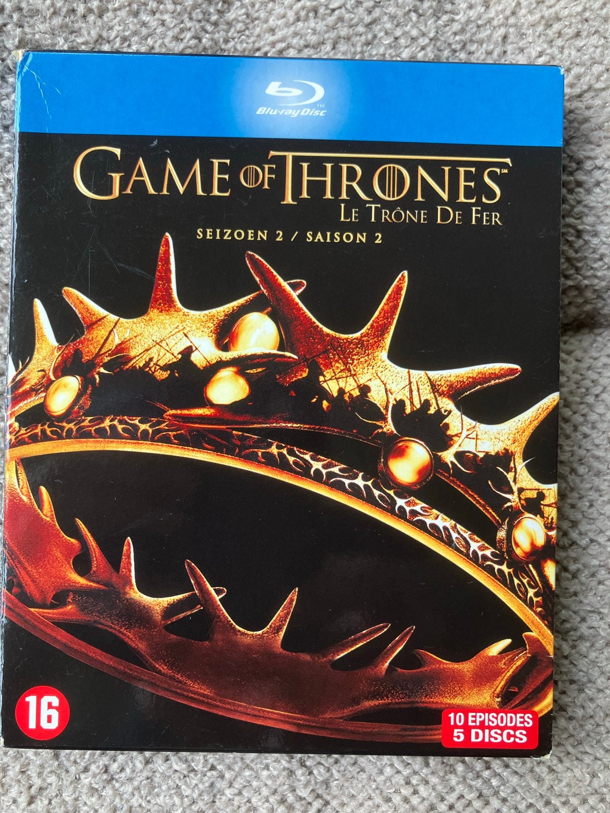 Game of Thrones Seizoen 2 Blu-ray - Zo goed als nieuw, Engels, Vanaf 16 jaar, Nederlands, Boxset