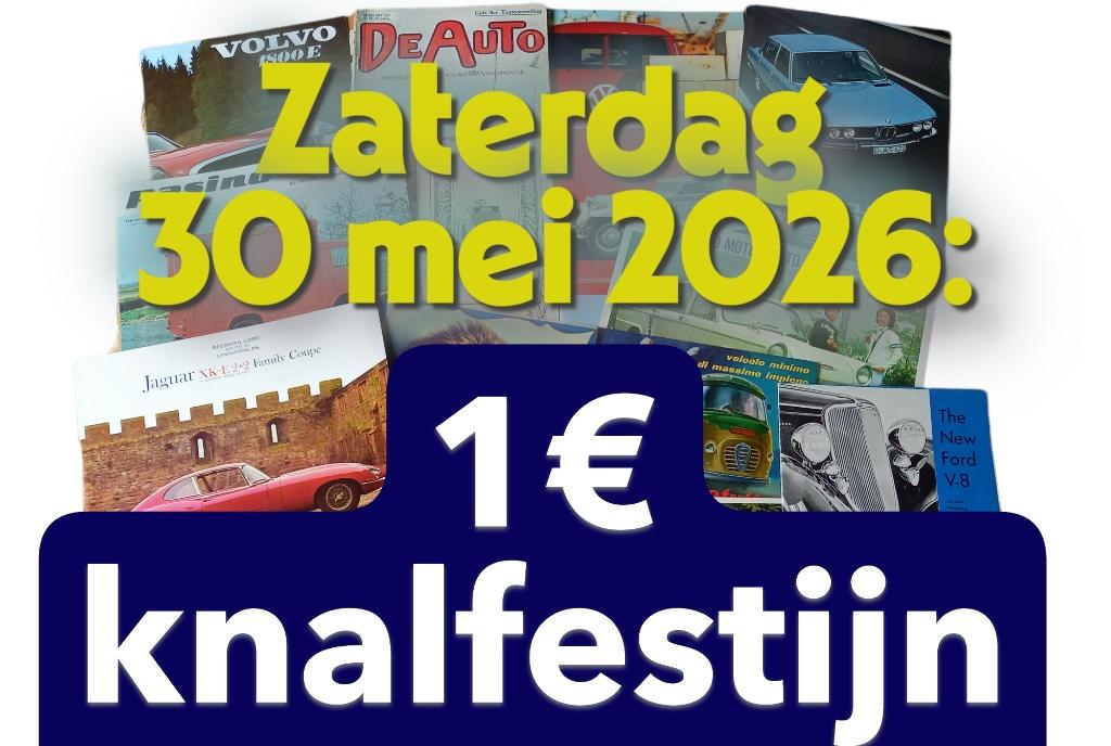 Zaterdag 30 mei 2026: 1 € knalfestijn!, Boeken, Auto's | Folders en Tijdschriften, Ophalen of Verzenden, Gelezen, Overige merken