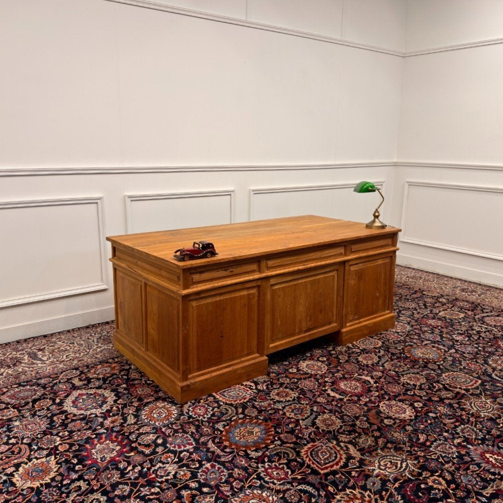 Groot Klassiek Engels Bureau met Achterschot, Ophalen of Verzenden