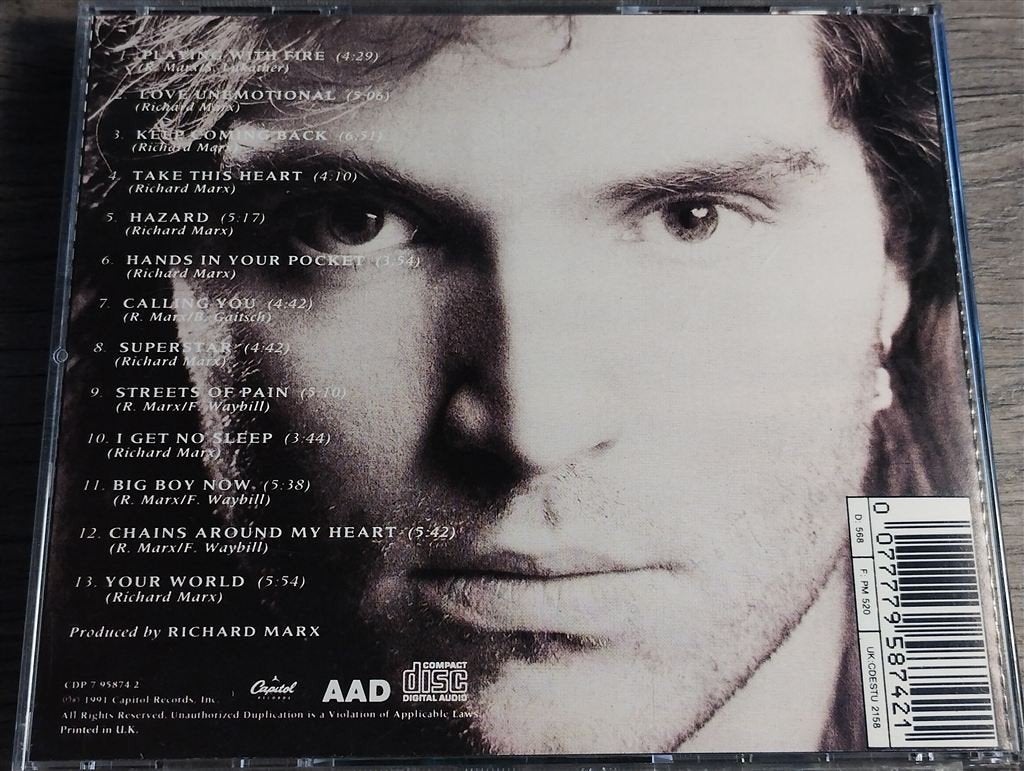 Richard Marx ‎– Rush Street, Ophalen of Verzenden, Zo goed als nieuw, Pop