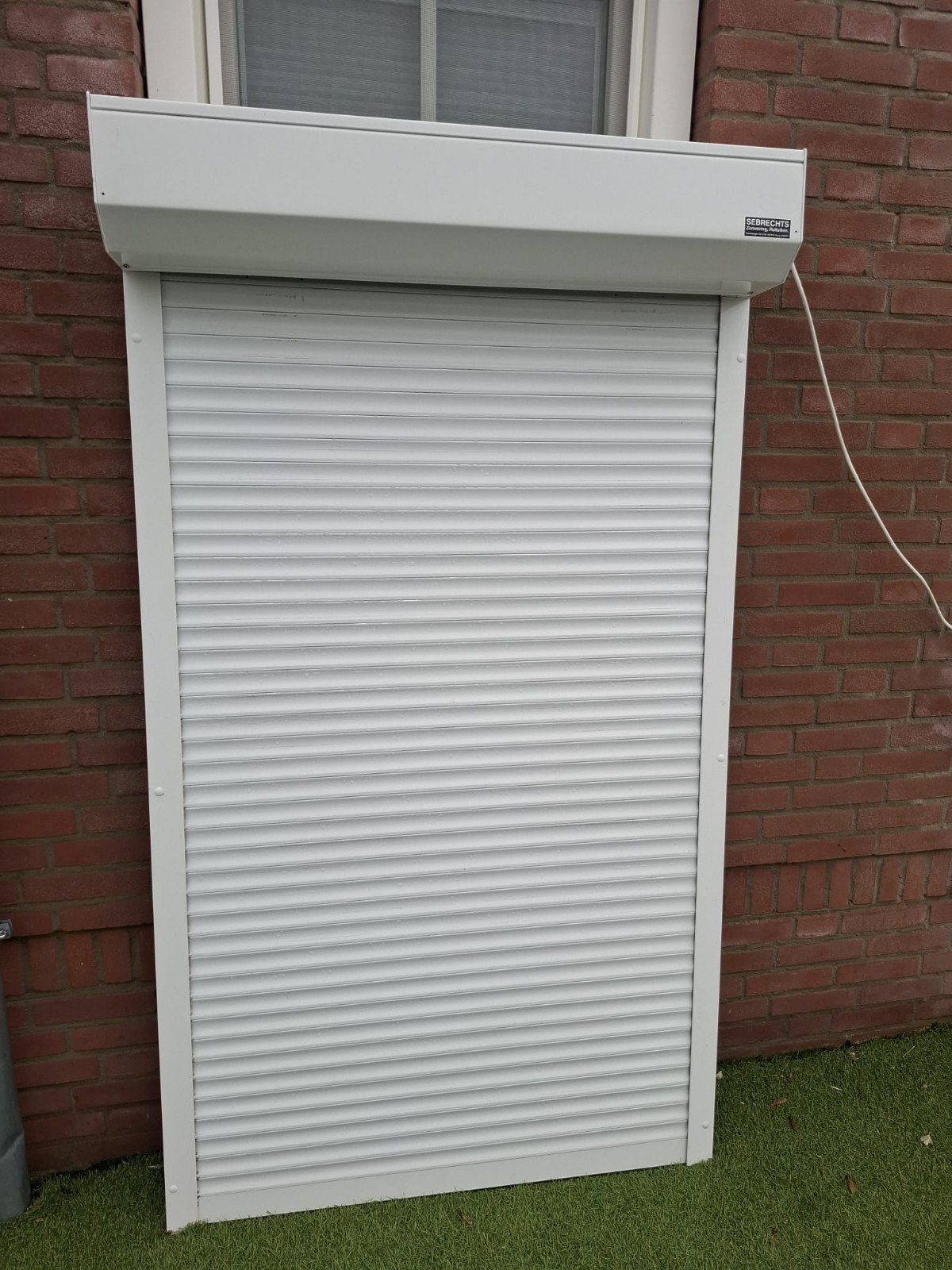 Elektrisch rolluik RAL 9010 1025 mm x 1820mm, Ophalen, Wit