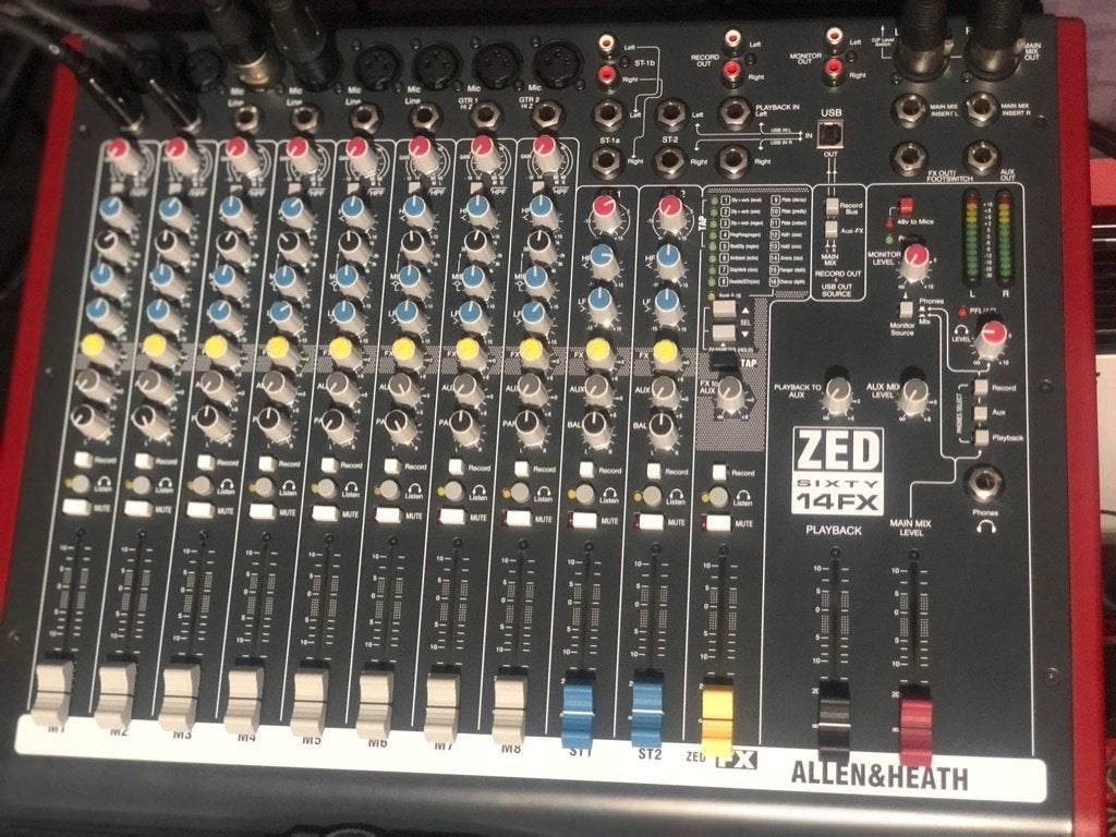 Allen & Heath ZED60-14FX analoog mengpaneel, Muziek en Instrumenten, Mengpanelen, Ophalen of Verzenden, Zo goed als nieuw, 10 tot 20 kanalen