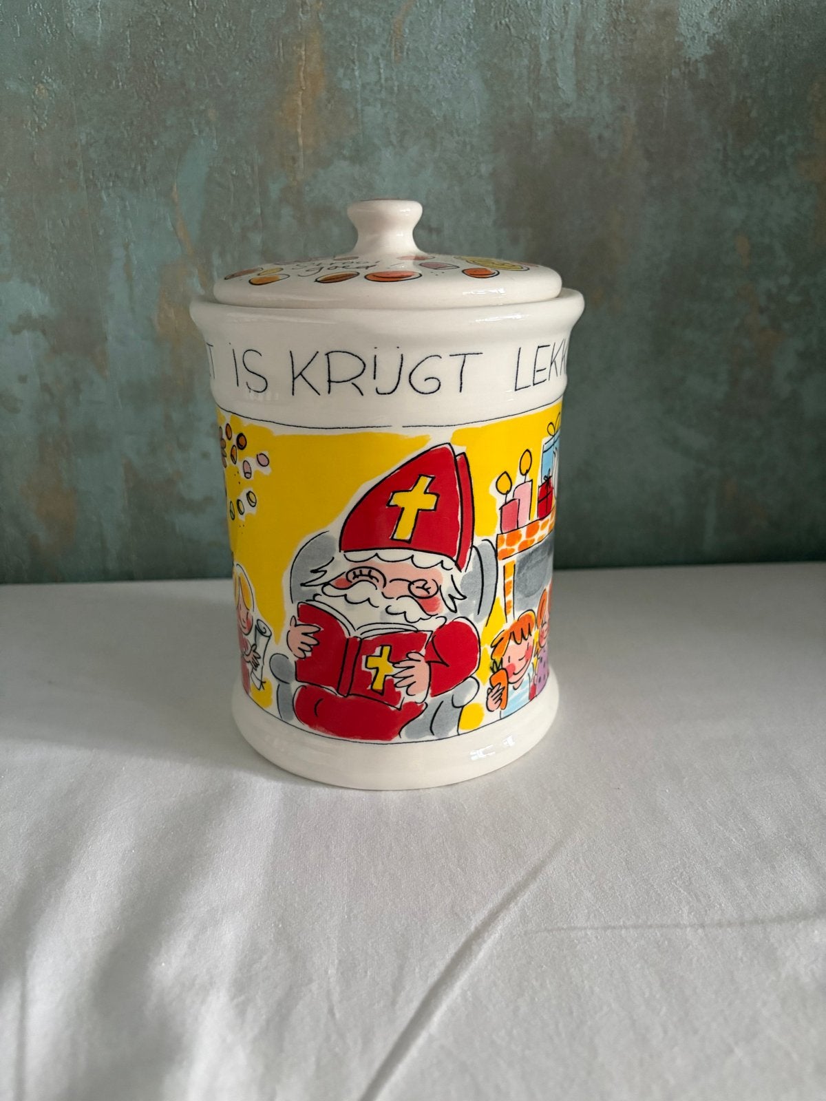 Pepernotenpot Blond Amsterdam Sinterklaas Nieuw!, Ophalen, Nieuw, Meerkleurig, Steen/keramiek