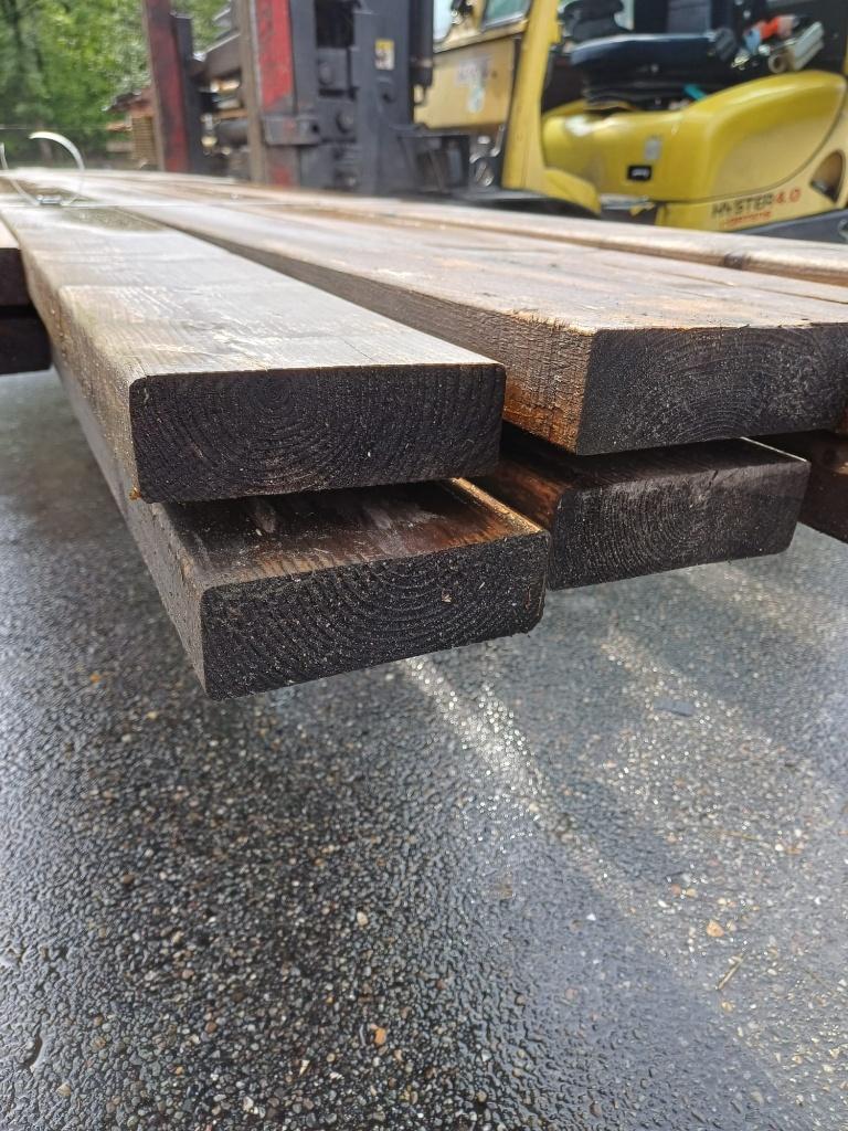 Vuren onbehandeld geschaafd ronde hoeken 44x145mm nr. 722, Tuin en Terras, Palen, Balken en Planken, Ophalen, Zo goed als nieuw