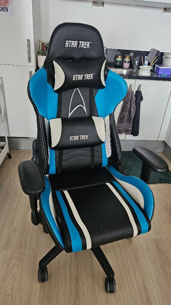 Arozzi Star Trek gaming Chair, Ophalen, Gebruikt, Blauw, Gaming bureaustoel