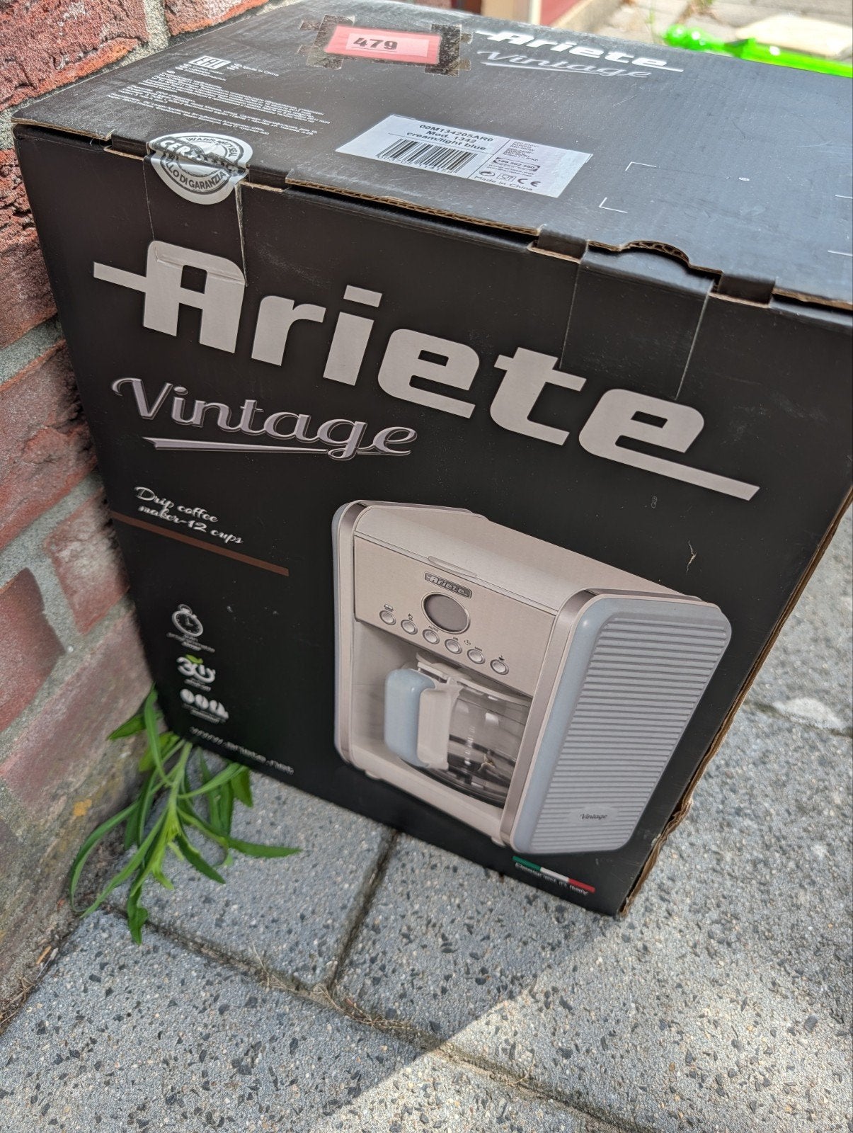 Nieuwe Ariete Vintage filter koffiezetapparaat 12 kopjes, 10 kopjes of meer, Gemalen koffie, Ophalen of Verzenden, Koffiemachine