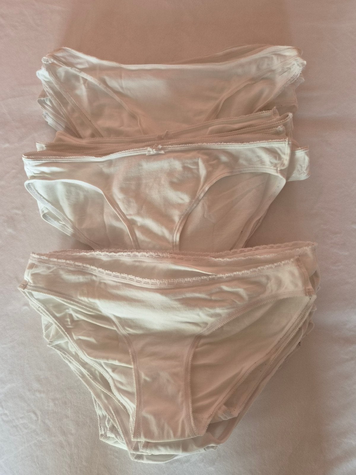 38 stuks katoenen bikini slips, wit, maat S, Ophalen of Verzenden, Wit, Slip