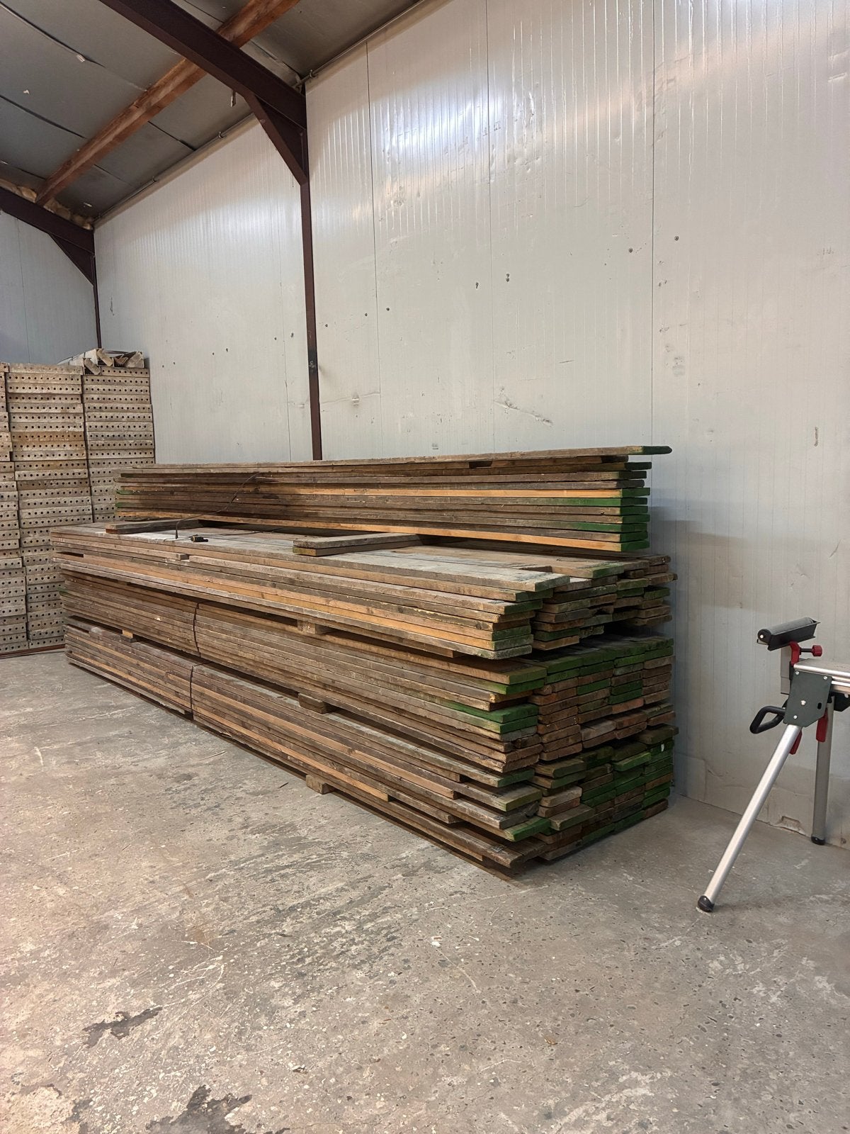 Steigerplanken 5 meter lang, Doe-het-zelf en Verbouw, Hout en Planken, Ophalen, Gebruikt, 25 tot 50 mm, Plank
