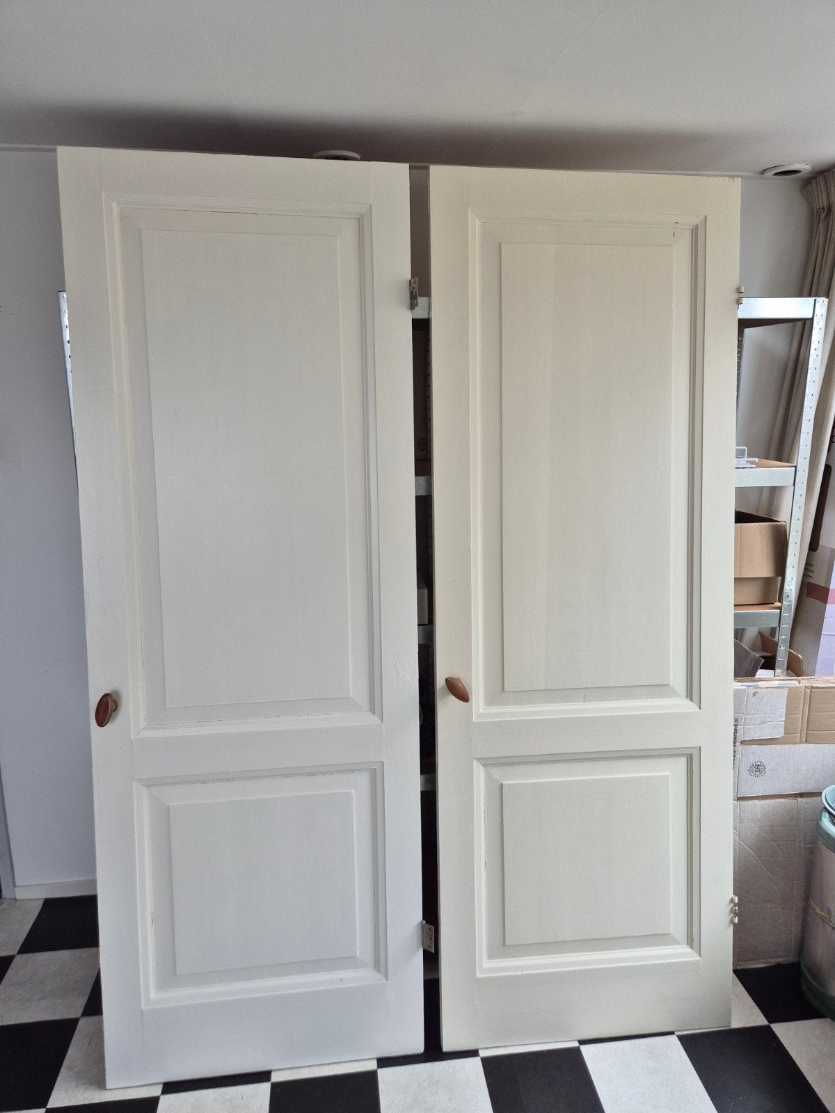 2x antieke paneeldeur 74x209cm +/- 120 jaar oud, Ophalen, Binnendeur, 200 tot 215 cm