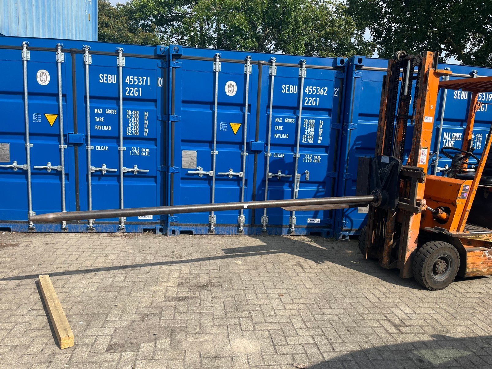 Heftruck aanbouwdeel tapijtroldoorn tapijtpin transport rol️, Ophalen