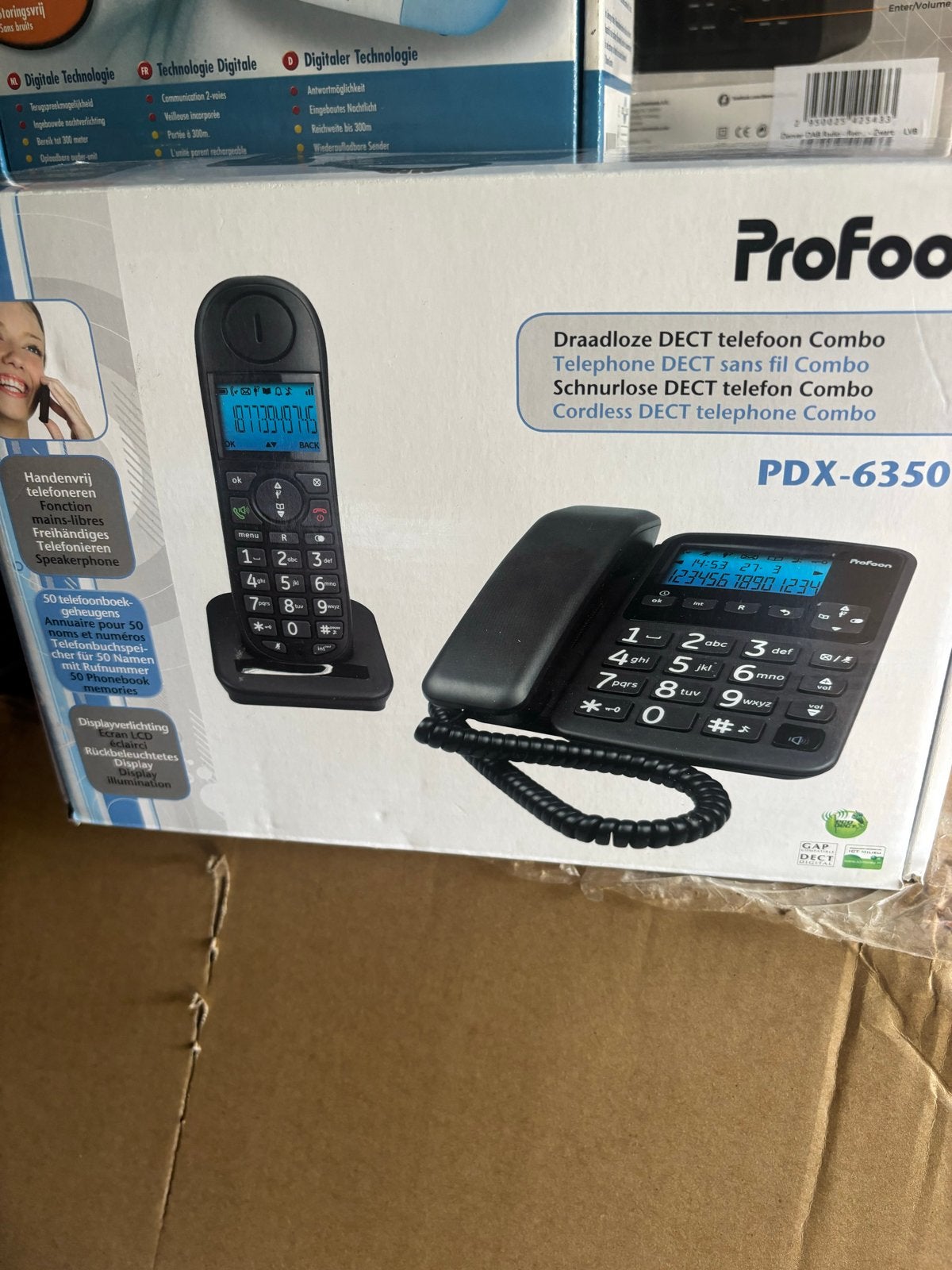 Profoon PDX-6350 Draadloze DECT Telefoon Combo - Nieuw, Ophalen of Verzenden, Nieuw