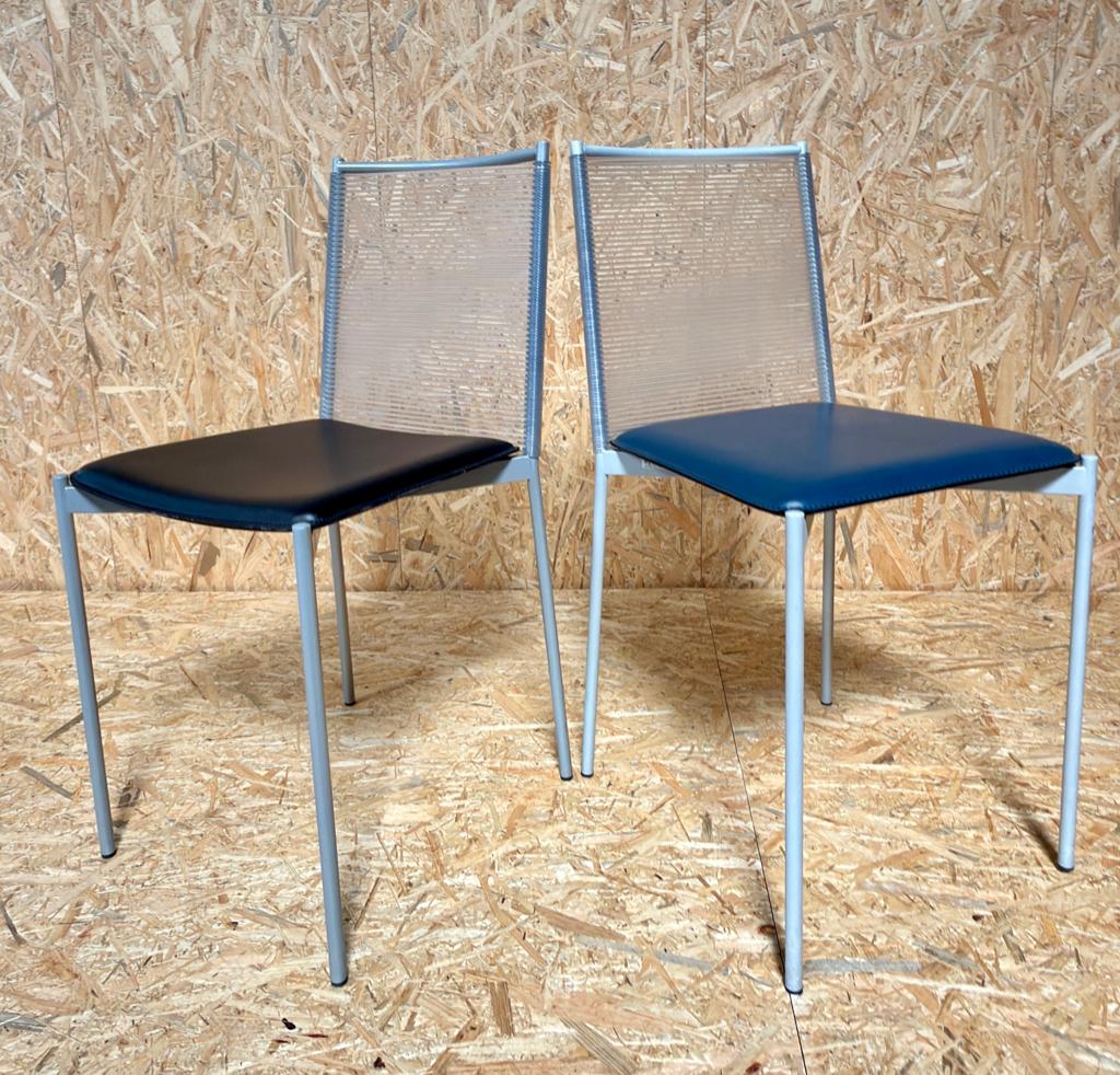 Fly Line Italy stoelen (2) design G. Belotti, Huis en Inrichting, Ophalen, Gebruikt, Twee, Grijs