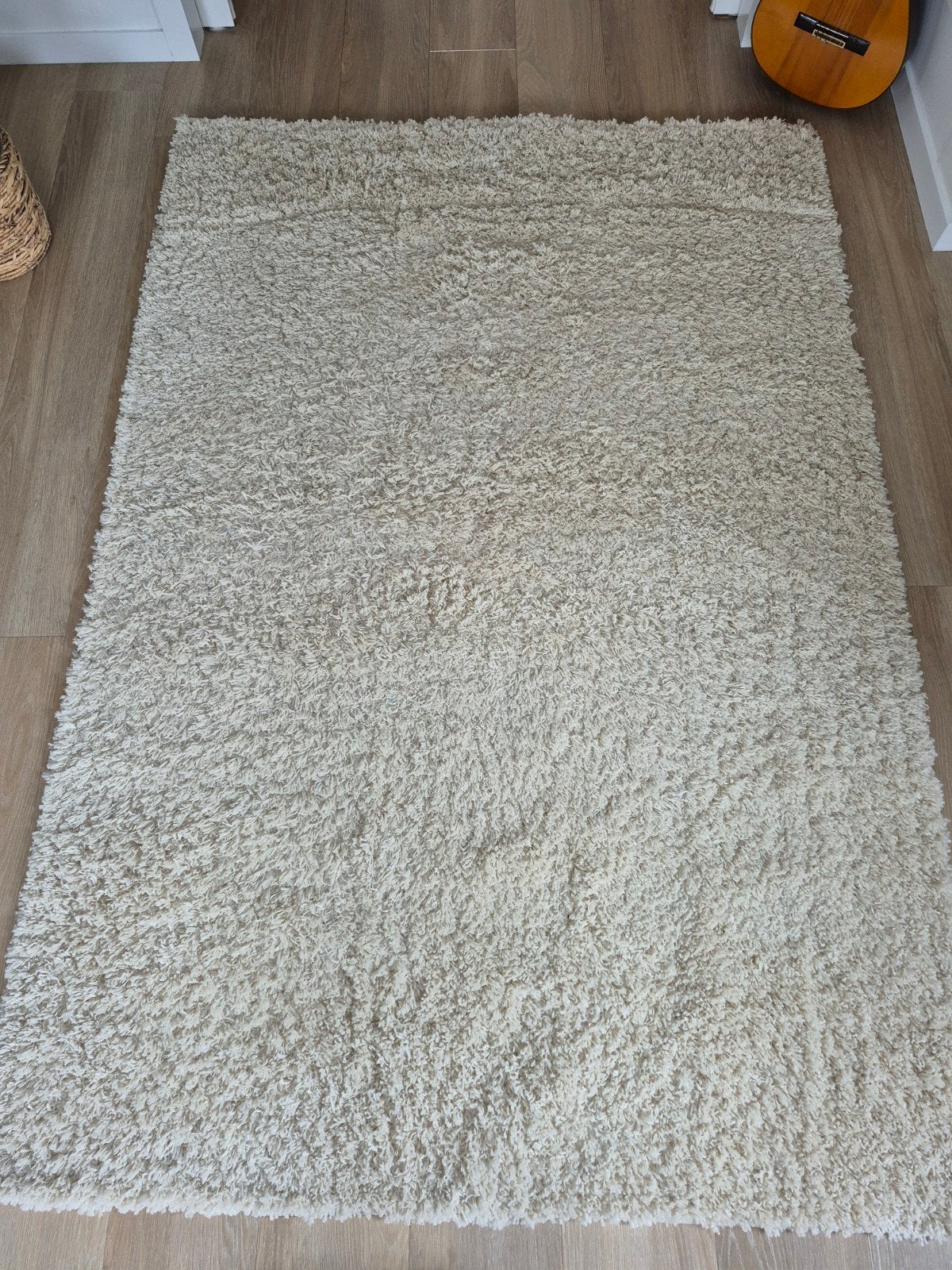 vloerkleed beige / crème, Ophalen, 150 tot 200 cm, 200 cm of meer, Zo goed als nieuw