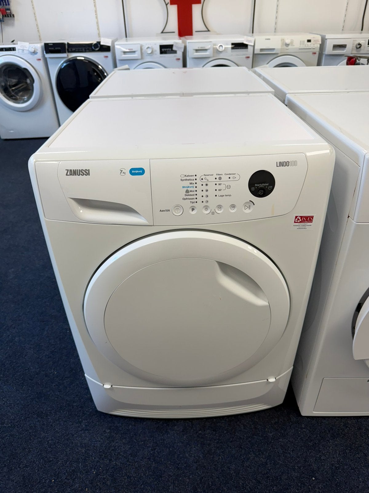 Zanussi Lindo 100 condensdroger 7kg incl garantie&bezorgen, Ophalen, Nulachtenvijftig.nl, Zo goed als nieuw, 85 tot 90 cm