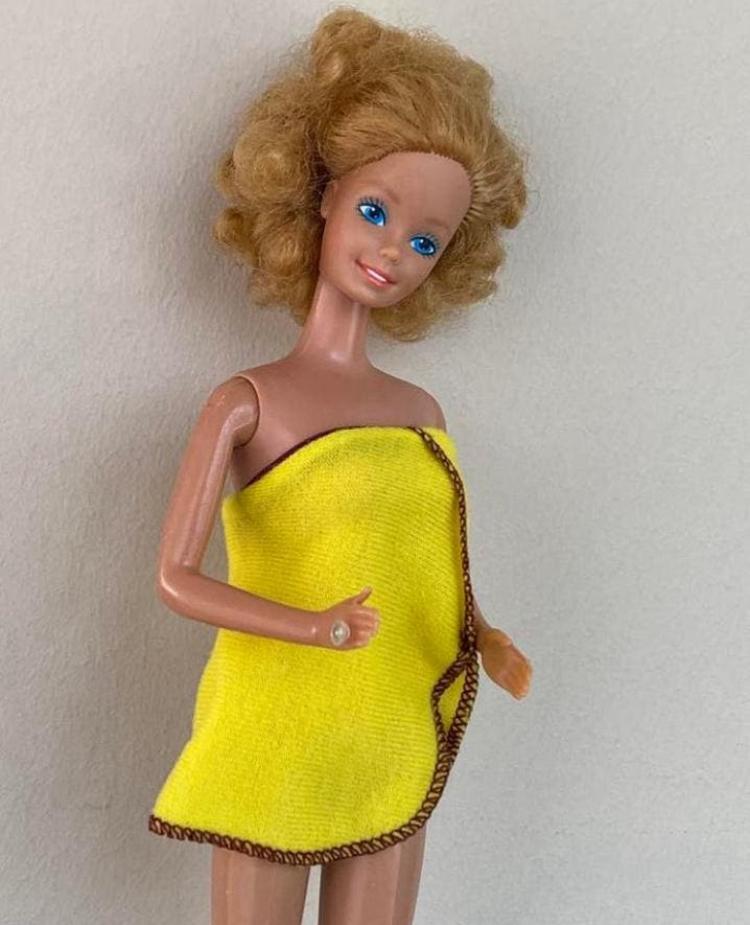 Vintage Barbie Magic Curl 1979 met ring Mattel, Ophalen of Verzenden, Pop