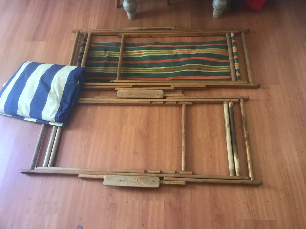 Strandstoelen plus doek, Ophalen of Verzenden, Gebruikt, Campingstoel