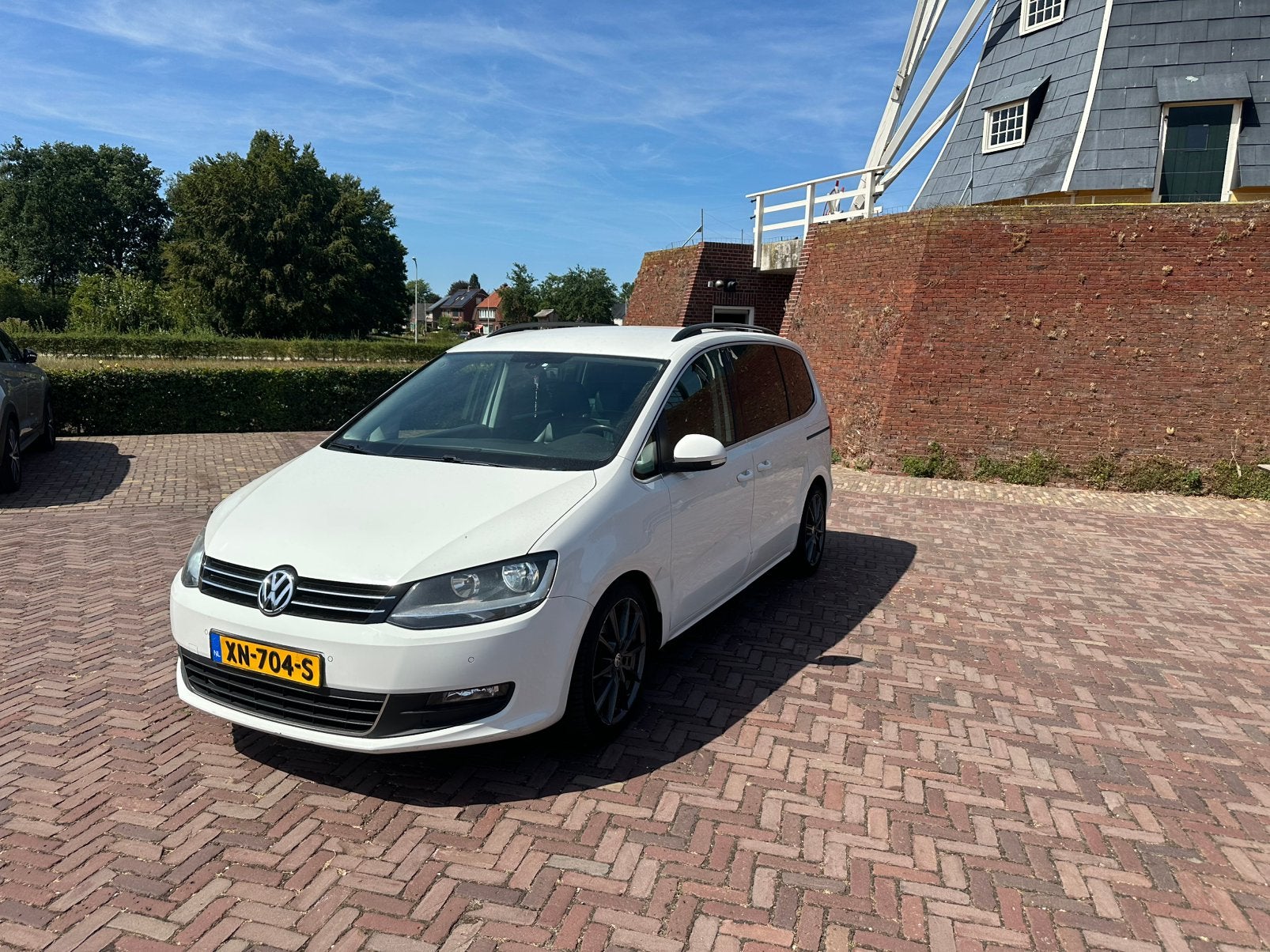 Volkswagen Sharan 2.0 TDI 125KW Dsg-6 2012 Wit, Auto's, Volkswagen, Zwart, 7 stoelen, Wit, Leder