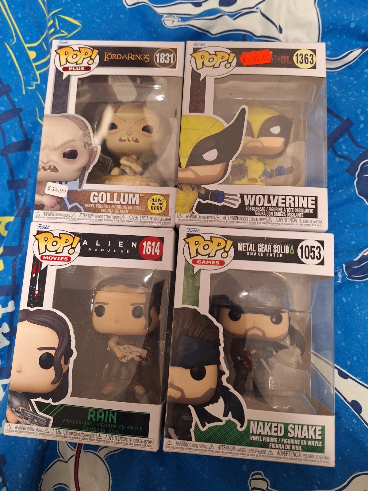 Funko Pop! Collectie: Wolverine, Naked Snake, Gollum, Rain, Ophalen, Nieuw