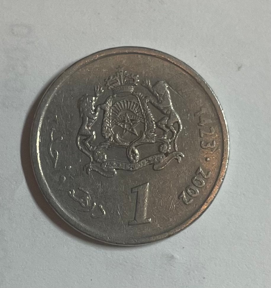 1 dirham Marokko 2002, Ophalen of Verzenden, Overige landen