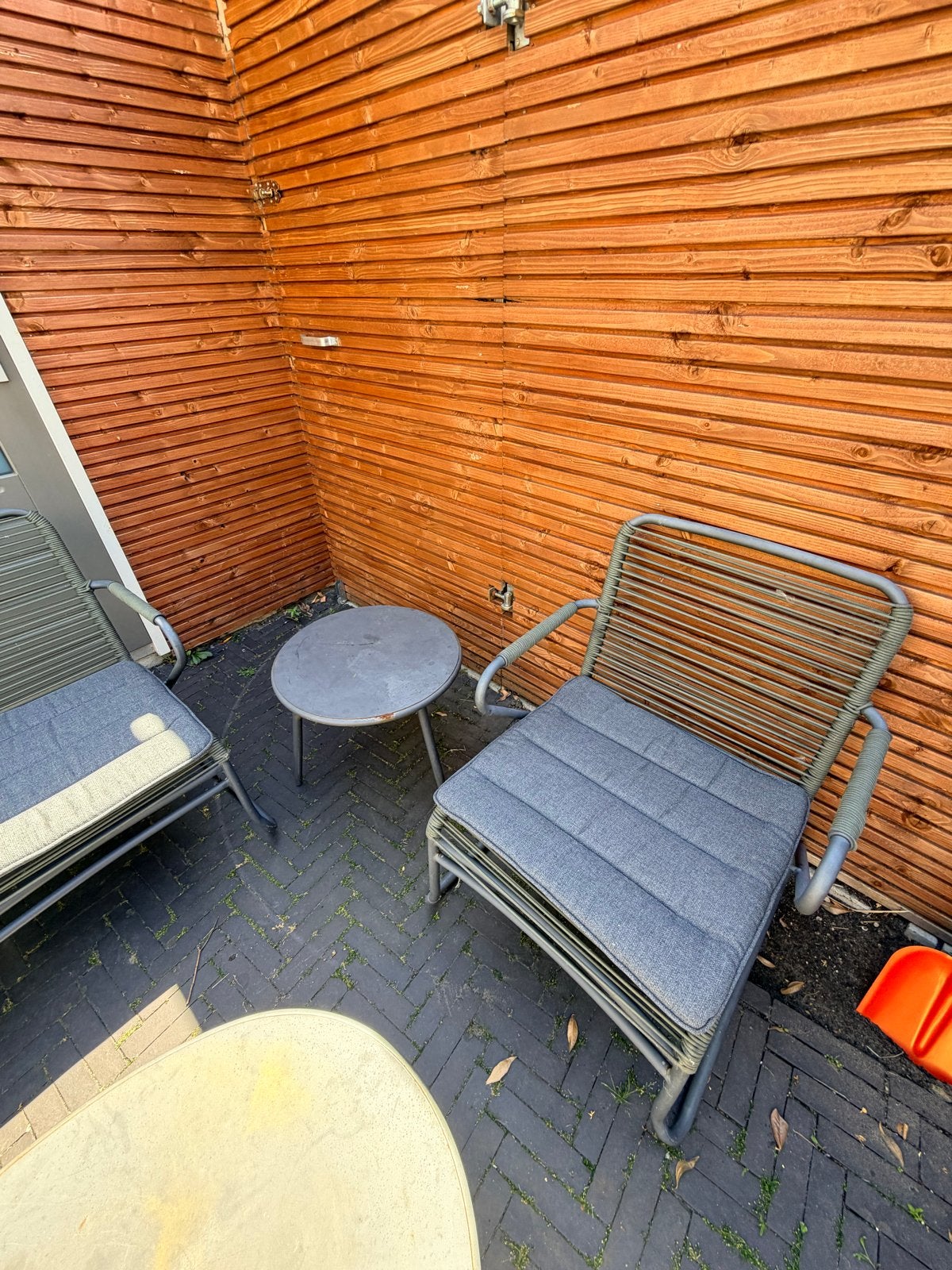 Tuinset met 2 tafels - opknapbeurt nodig, Ophalen, Gebruikt, Eettafel, Tuinset