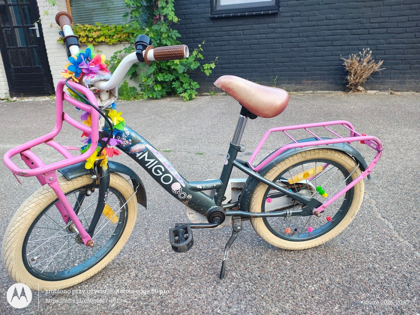 Meisjes fiets 16 inch, Ophalen, Gebruikt, Terugtraprem, 16 inch