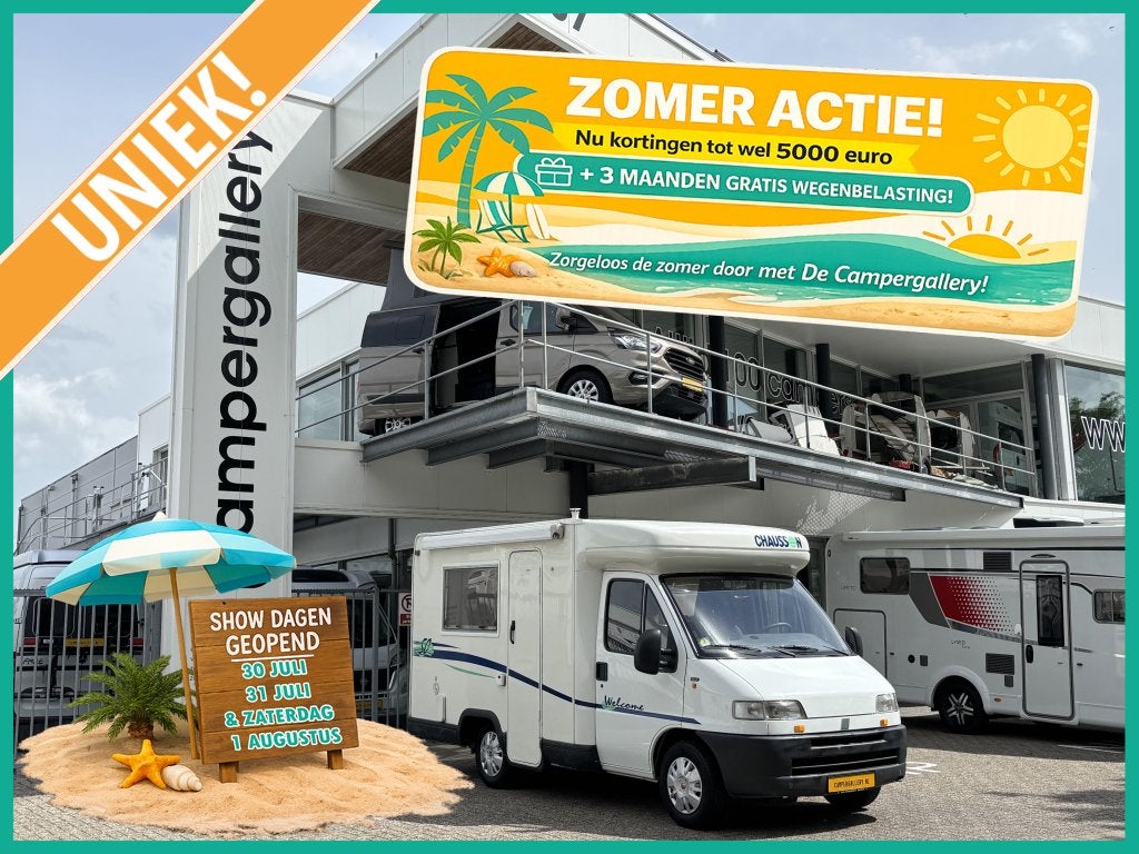 Chausson Welcome 50 5.40m COMPACT! RONDZIT + KLAPBED, Ringverwarming, Fiat, Tot en met 2, 5 tot 6 meter