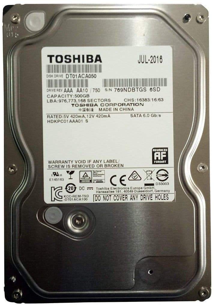 Toshiba DT01ACA DT01ACA050 500GB HDD 3.5" SATA, Intern, Ophalen of Verzenden, Laptop, 500GB