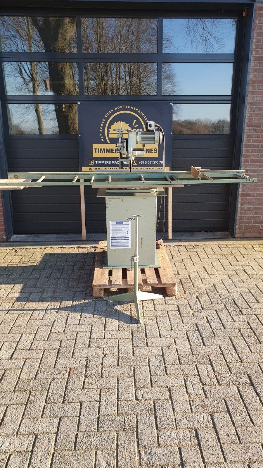 Graule zs170 CE machine geremd nieuwe tafel met rolbaan top, Ophalen of Verzenden, 1200 watt of meer, Afkortzaag, 70 mm of meer