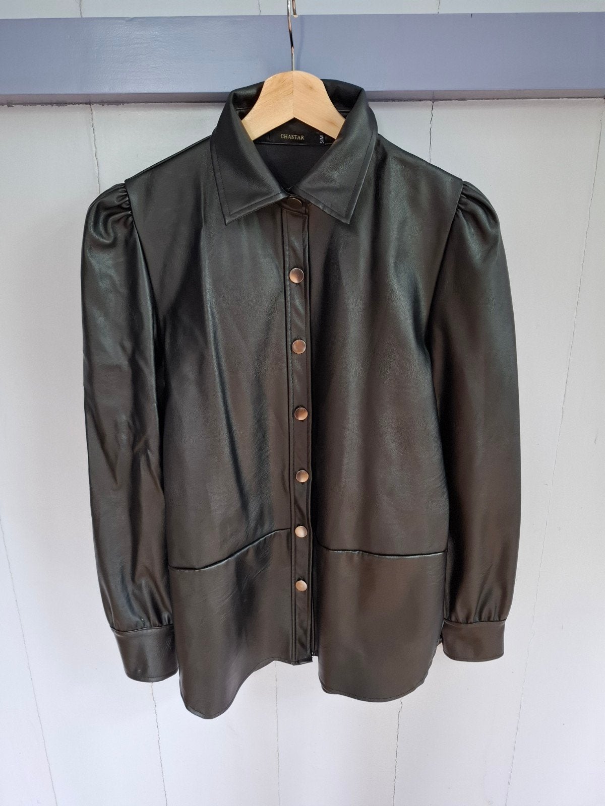 Zwarte "Chastar" dames shacket/blouse. Mt.S/M., Kleding | Dames, Ophalen of Verzenden, Zo goed als nieuw, Jasje, Maat 36 (S)