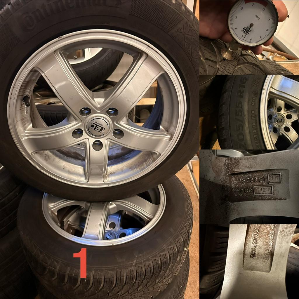 16 inch velgen met winterbanden, Auto-onderdelen, Banden en Velgen, 16 inch, Banden en Velgen, 205 mm, Winterbanden