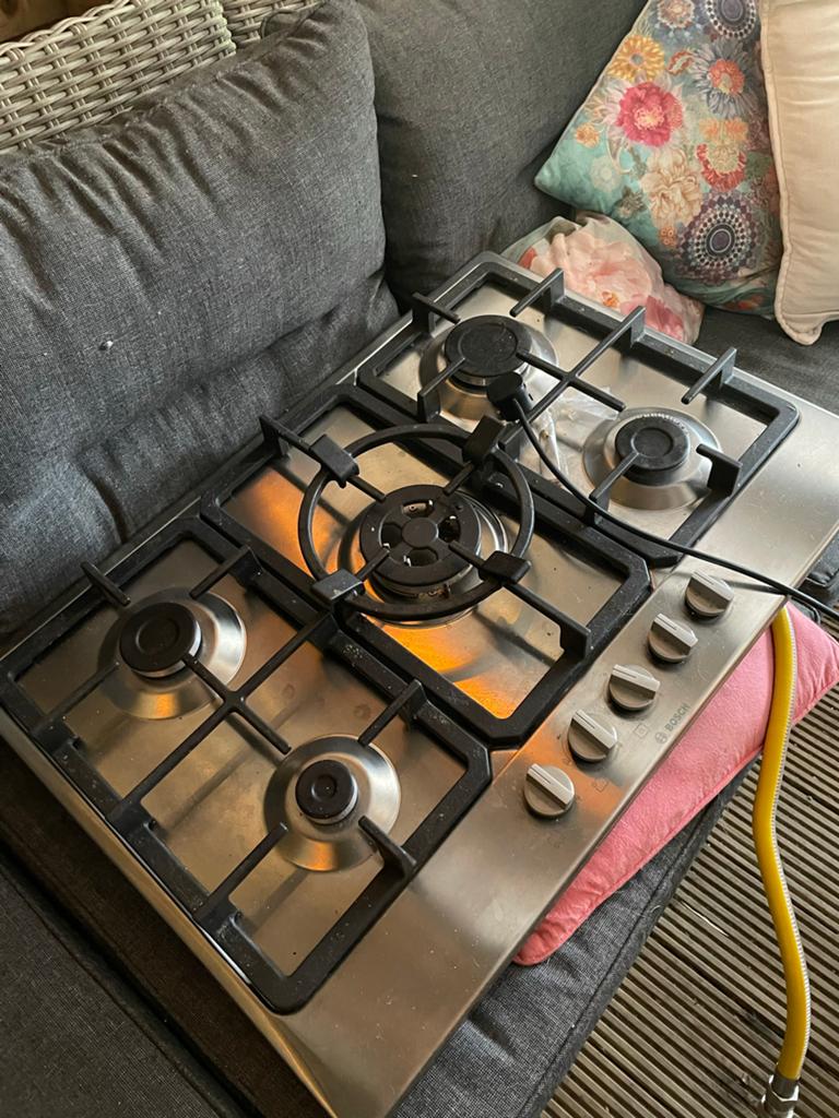 Bosch 5-pits gasfornuis - Gebruikt, Ophalen, Gebruikt, Minder dan 85 cm, Inbouw