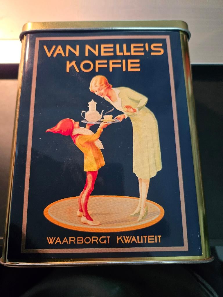 Vintage Van Nelle's Koffie bewaarblik met Piggelmee., Verzamelen, Blikken, Ophalen, Zo goed als nieuw, Koffie, Van Nelle