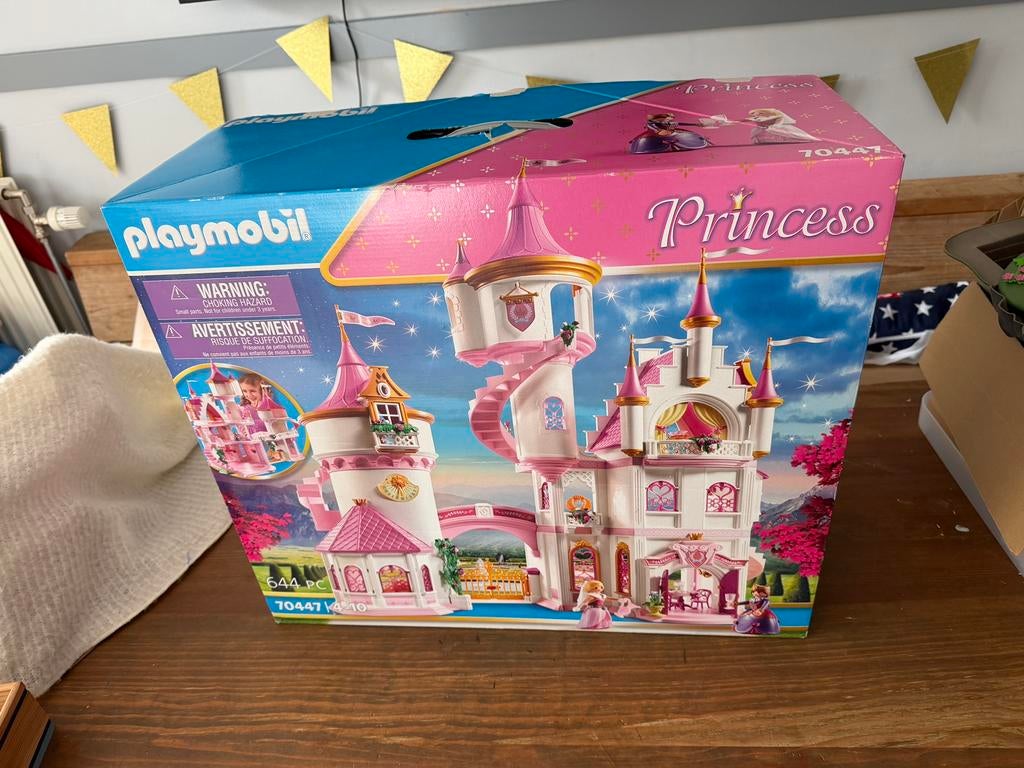 Het grote Playmobil prinsessenkasteel met extra sets 82x80cm, Ophalen of Verzenden, Zo goed als nieuw, Poppenhuis