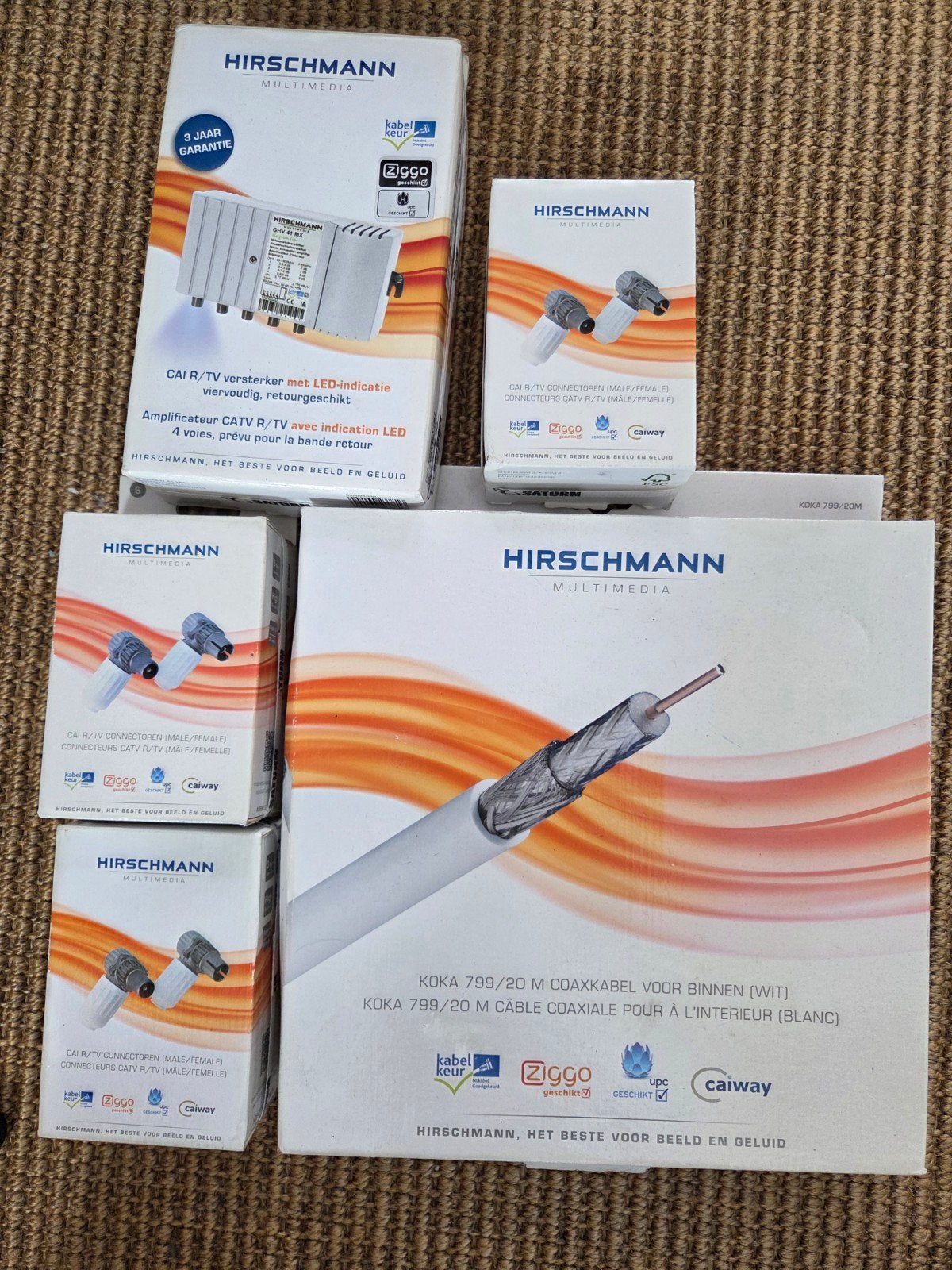 Hirschmann CATV R/TV versterker, coaxkabel en connectoren, Verzenden, Nieuw, 10 meter of meer, Coaxiale kabel