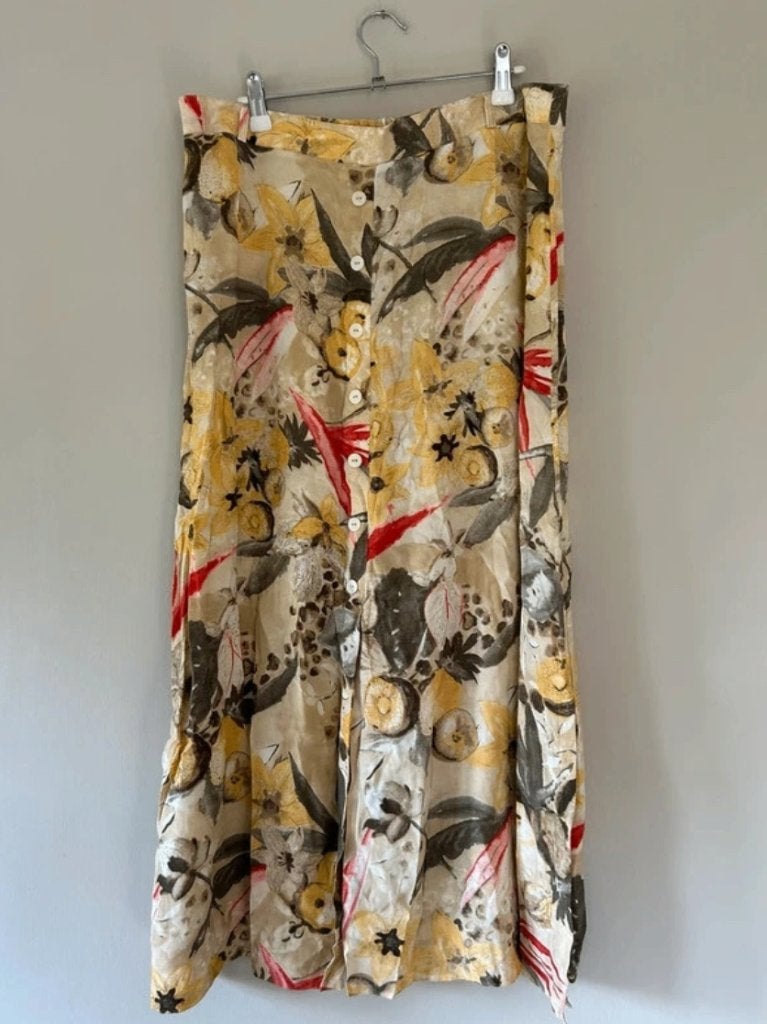 Gele rok bloemen print maat XXL Gerry Weber, Geel, Maat 46/48 (XL) of groter, Ophalen of Verzenden, Zo goed als nieuw