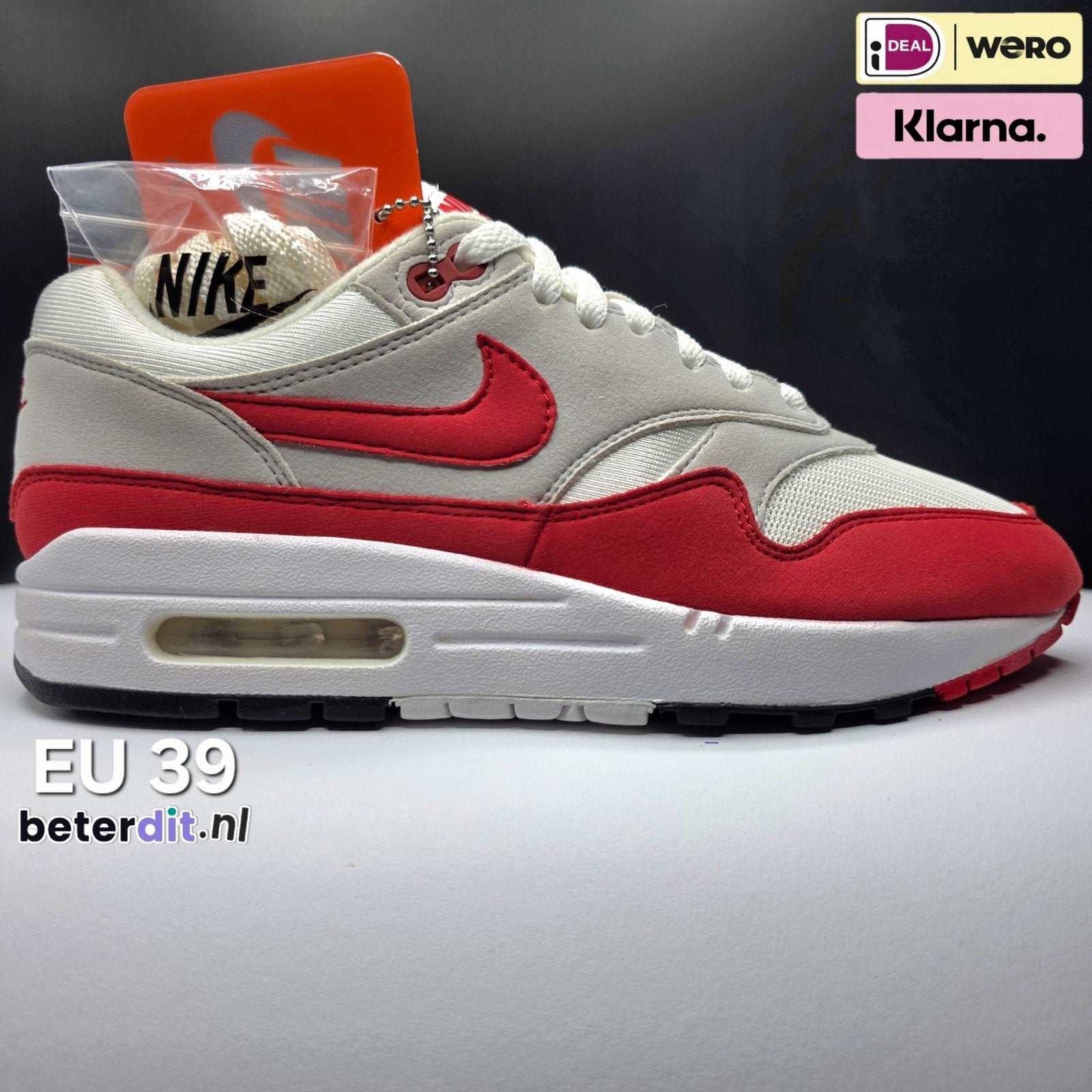 Nike Air Max 1 Anniversary 'Red' Maat: 39, Ophalen of Verzenden, Nike, Nike, Nike air max