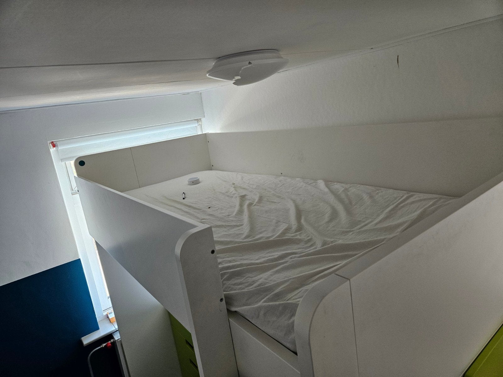 Hoogslaper met bureau en opbergruimte, Ophalen, 85 tot 100 cm, Gebruikt, Hoogslaper of Stapelbed
