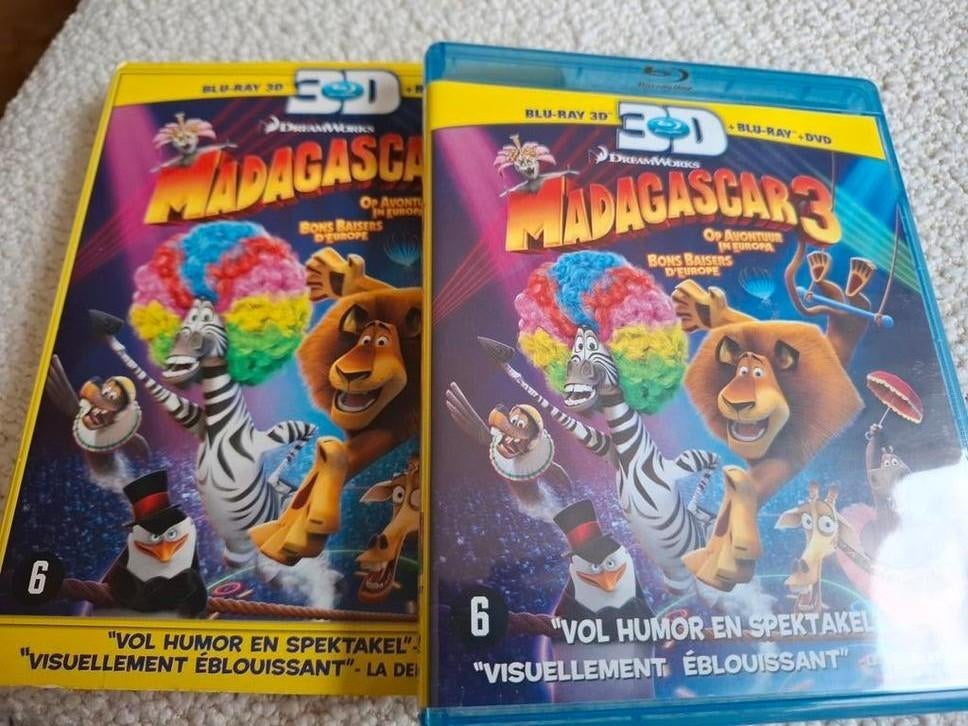 Madagascar 3  3 discs bluray  +, Vanaf 16 jaar, Ophalen of Verzenden, Zo goed als nieuw