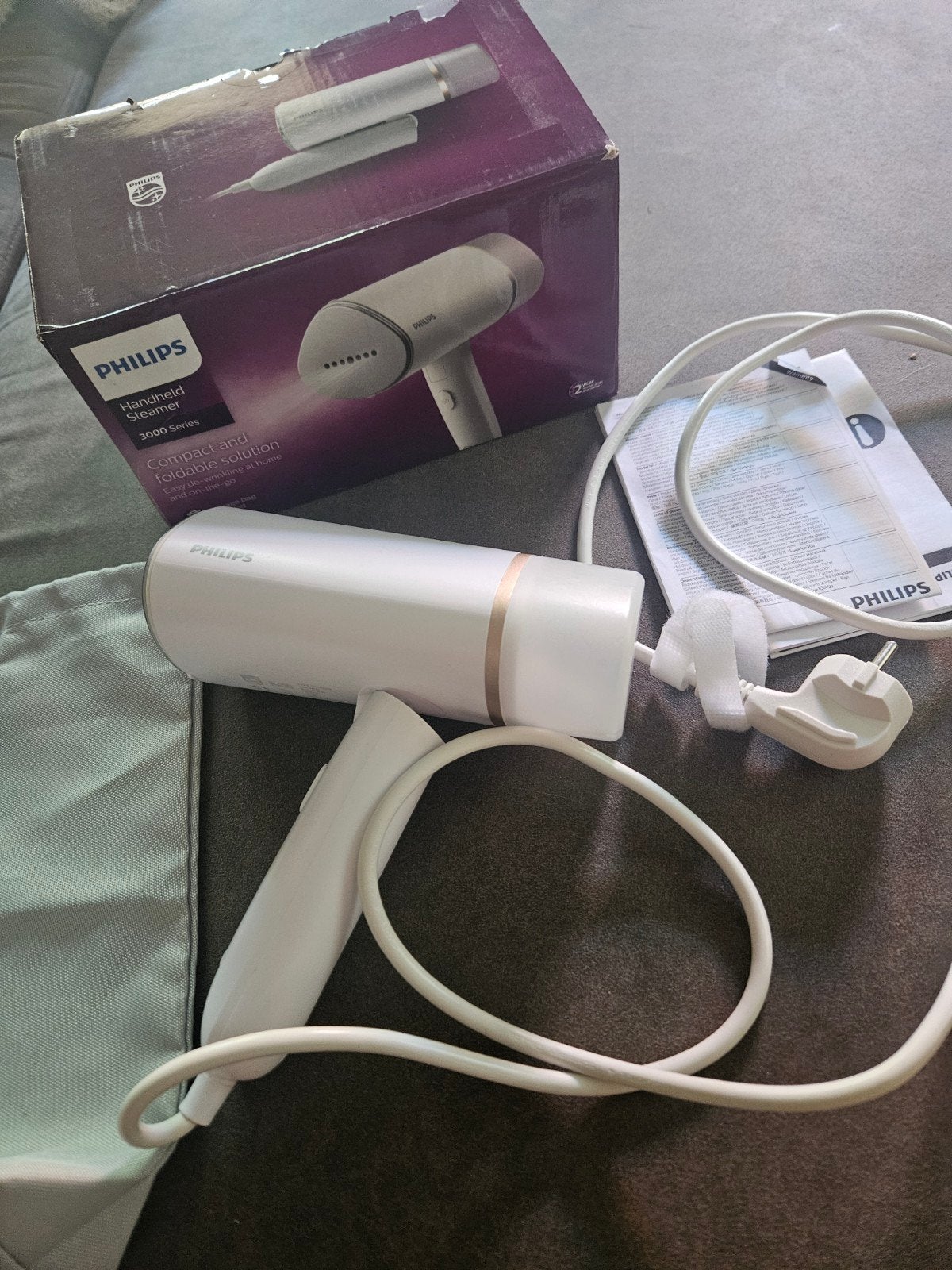 Philips Handstomer 3000 Series – Zo goed als nieuw + doos, Witgoed en Apparatuur, Stoomapparaten, Ophalen, Zo goed als nieuw, Kledingstomer